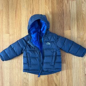 Toddler’s L.L. Bean Down Jacket, navy/cobalt, size 2T